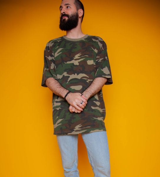 Oversized sales camo shirt